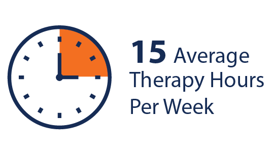 15 Average therapy hours per week